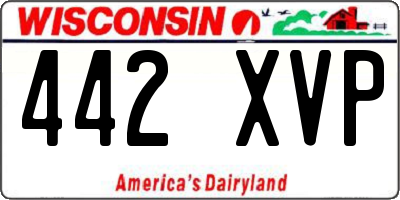 WI license plate 442XVP