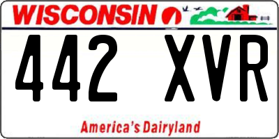 WI license plate 442XVR