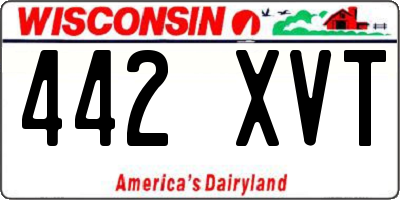 WI license plate 442XVT