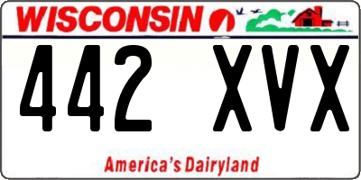WI license plate 442XVX