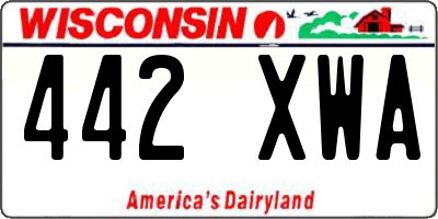 WI license plate 442XWA