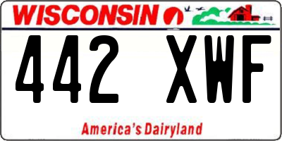 WI license plate 442XWF