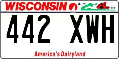 WI license plate 442XWH