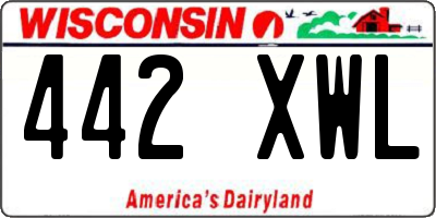 WI license plate 442XWL