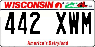 WI license plate 442XWM