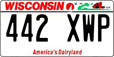 WI license plate 442XWP