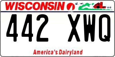 WI license plate 442XWQ