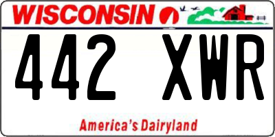 WI license plate 442XWR