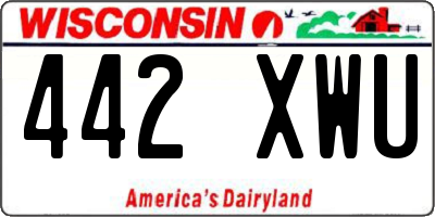 WI license plate 442XWU