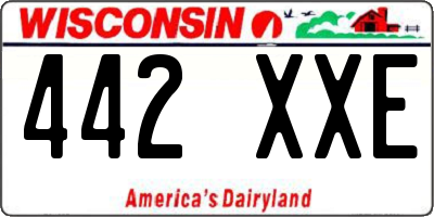 WI license plate 442XXE
