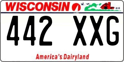 WI license plate 442XXG