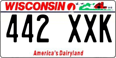 WI license plate 442XXK