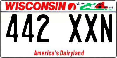 WI license plate 442XXN
