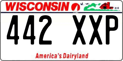 WI license plate 442XXP