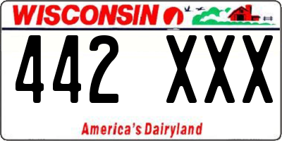 WI license plate 442XXX