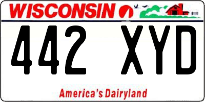 WI license plate 442XYD