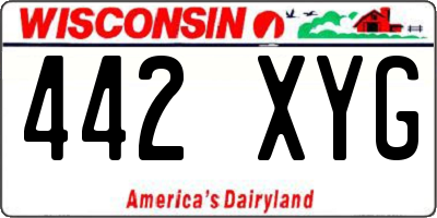 WI license plate 442XYG