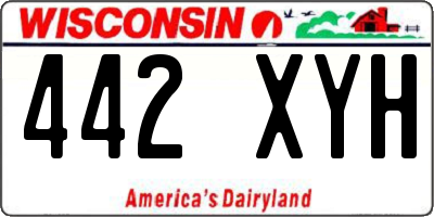 WI license plate 442XYH