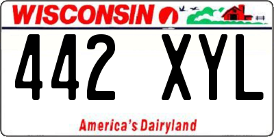 WI license plate 442XYL