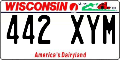 WI license plate 442XYM
