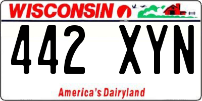 WI license plate 442XYN