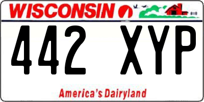 WI license plate 442XYP
