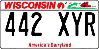 WI license plate 442XYR