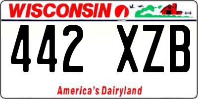 WI license plate 442XZB