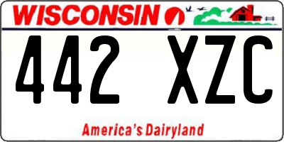 WI license plate 442XZC