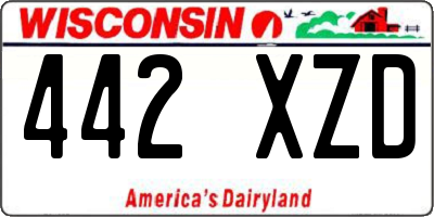 WI license plate 442XZD