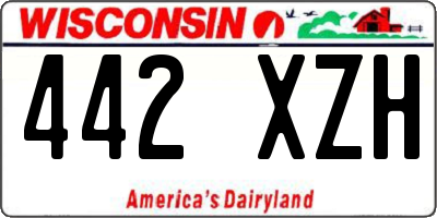 WI license plate 442XZH
