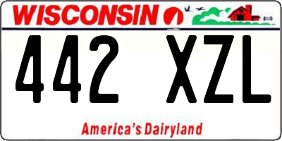 WI license plate 442XZL