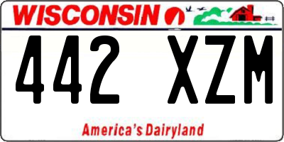 WI license plate 442XZM