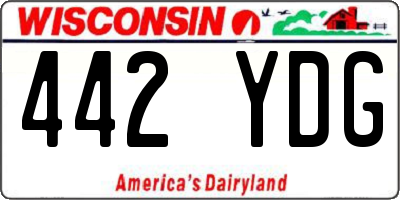 WI license plate 442YDG