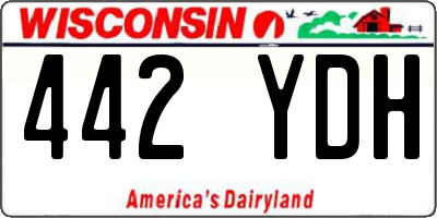 WI license plate 442YDH