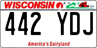 WI license plate 442YDJ
