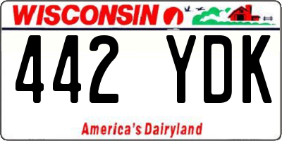 WI license plate 442YDK