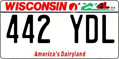 WI license plate 442YDL
