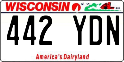 WI license plate 442YDN