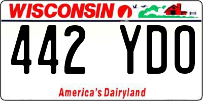WI license plate 442YDO