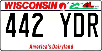 WI license plate 442YDR