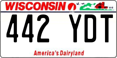 WI license plate 442YDT
