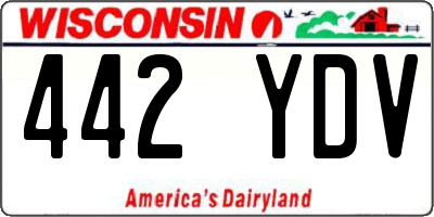 WI license plate 442YDV