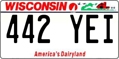 WI license plate 442YEI