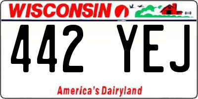 WI license plate 442YEJ