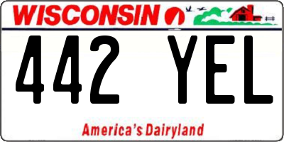 WI license plate 442YEL
