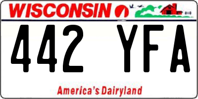 WI license plate 442YFA