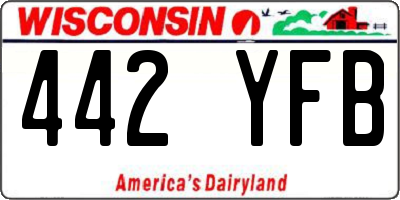 WI license plate 442YFB