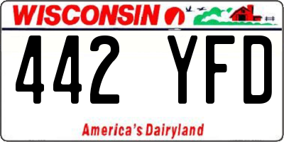 WI license plate 442YFD