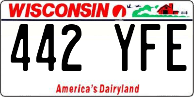 WI license plate 442YFE